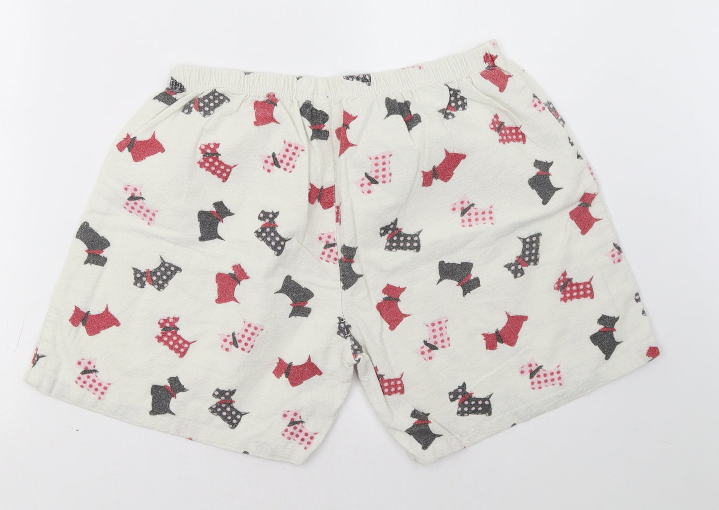 Preworn Womens White Polka Dot   Sleep Shorts Size 12