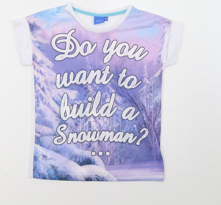 Primark Girls Purple Basic T-Shirt Size 8-9 Years