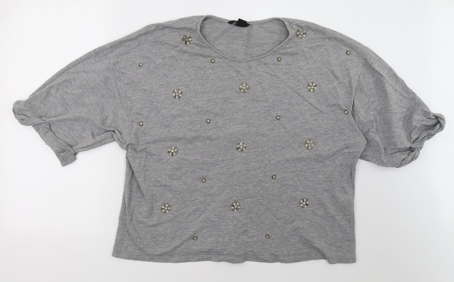 H&M Womens Grey   Pullover Sweatshirt Size L