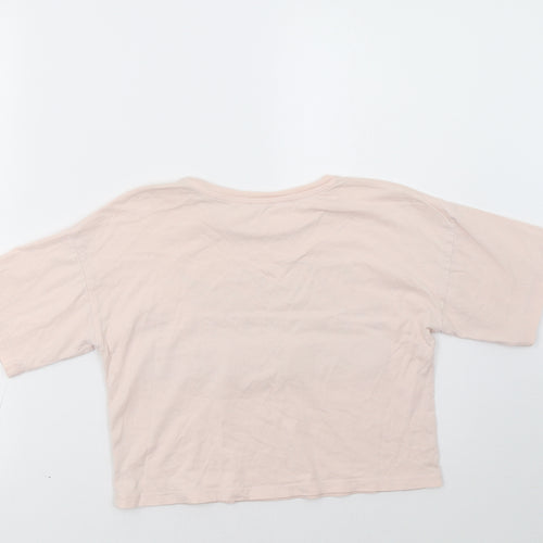 River Island Girls Pink   Cropped T-Shirt Size 9-10 Years