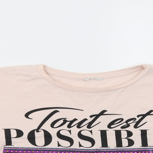 River Island Girls Pink   Cropped T-Shirt Size 9-10 Years