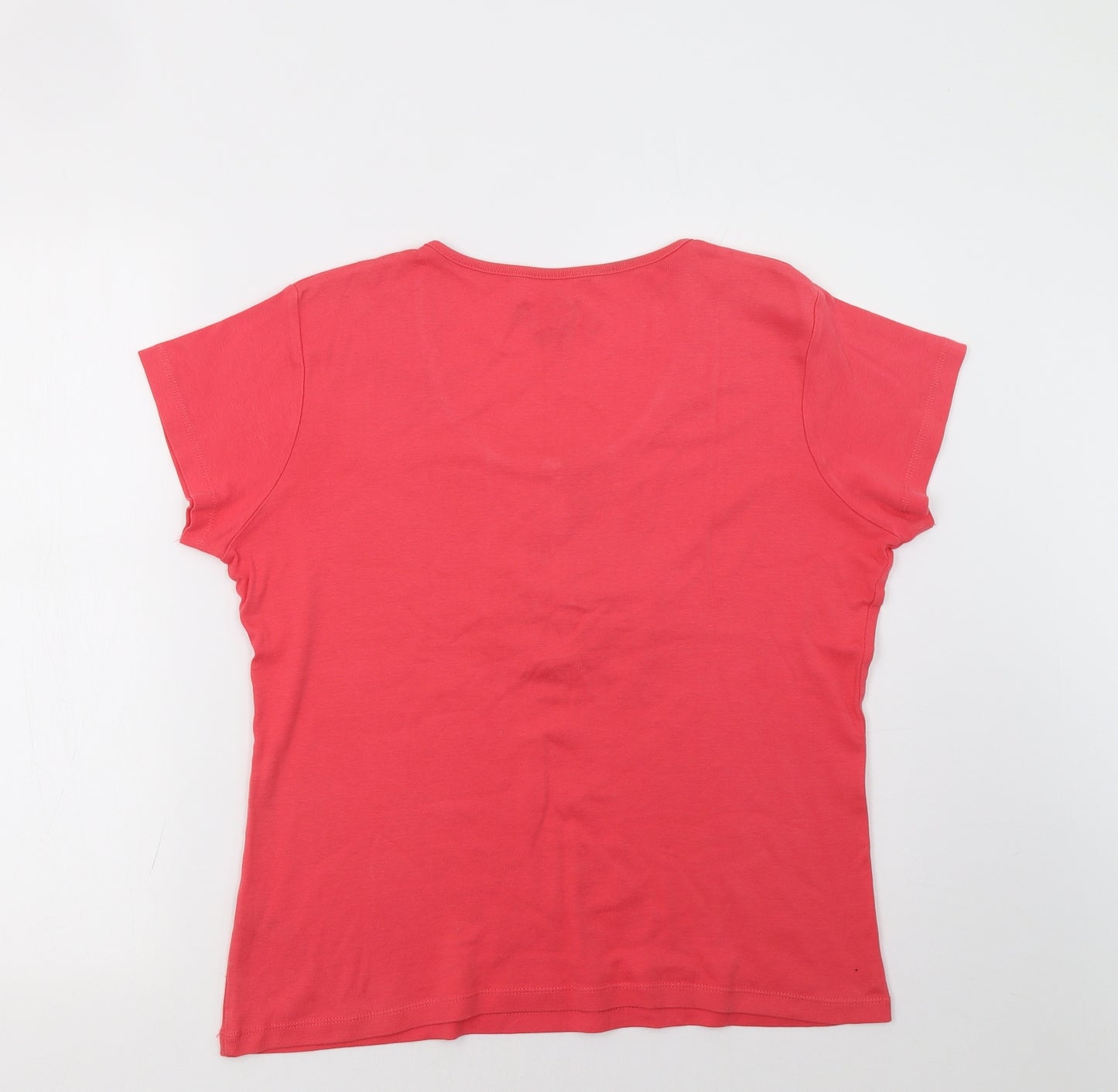 M&Co Womens Pink   Basic T-Shirt Size XL