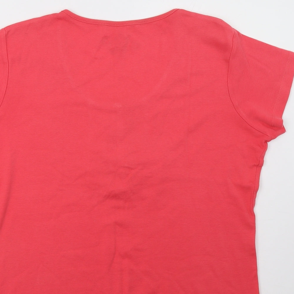 M&Co Womens Pink   Basic T-Shirt Size XL