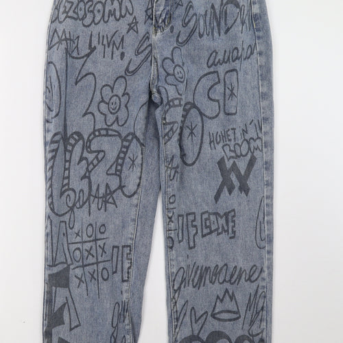 SheIn Womens Blue  Denim Mom Jeans Size S L30 in