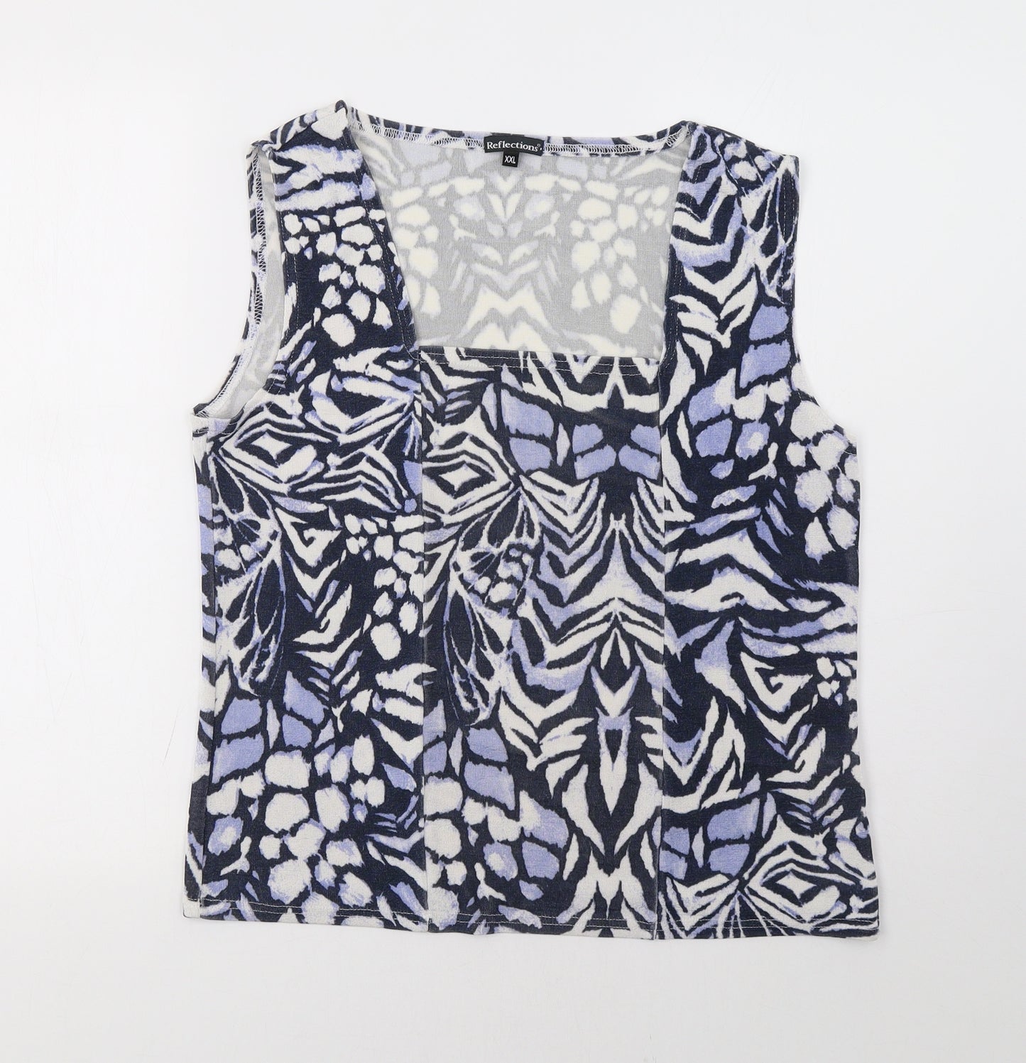 Reflections Womens Blue   Basic Tank Size 2XL