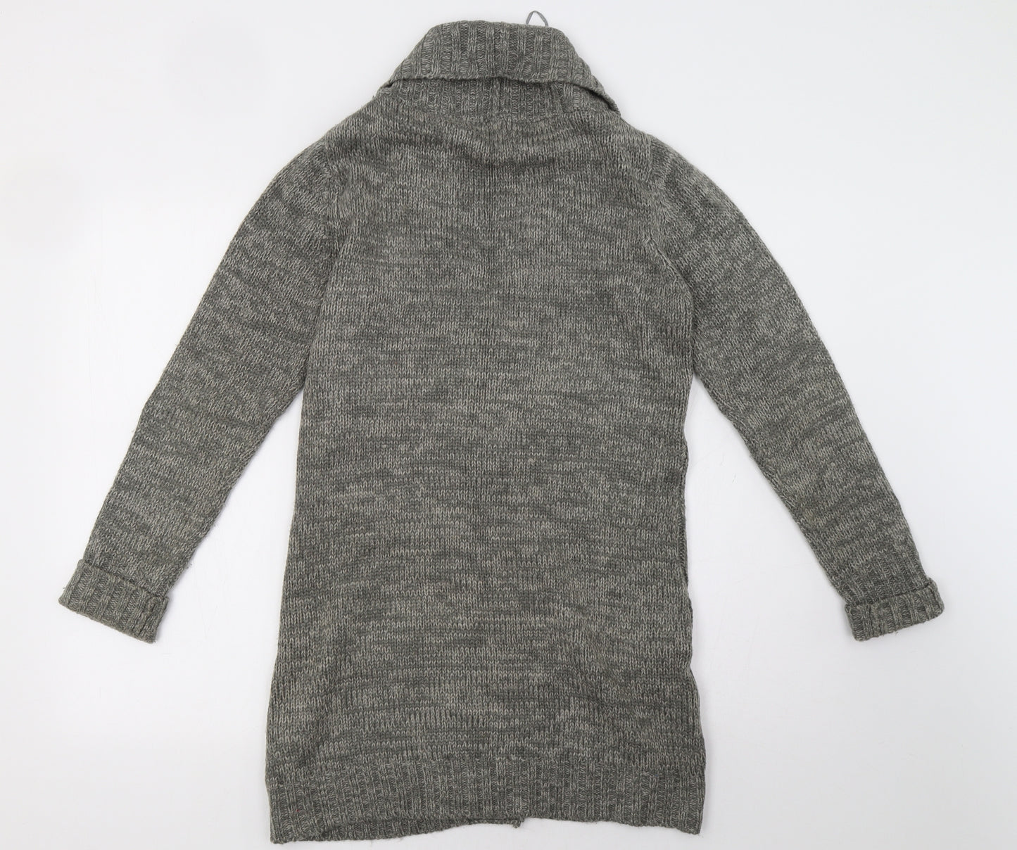 tg Womens Grey Geometric  Cardigan Jumper Size 12