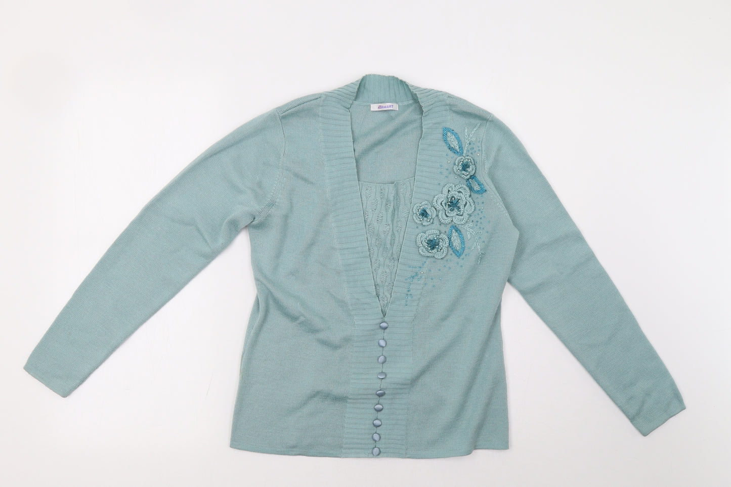 Damart Womens Green   Cardigan Jumper Size 12