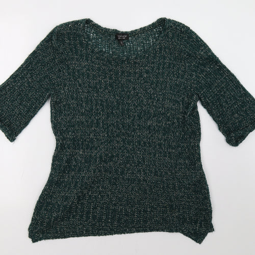 Topshop Womens Green   Pullover Sweatshirt Size 10