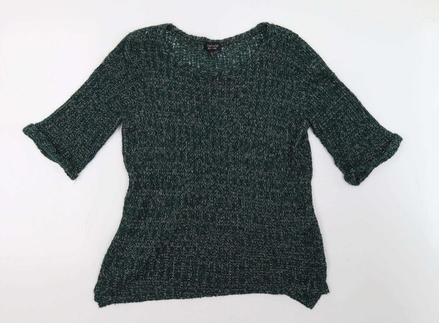 Topshop Womens Green   Pullover Sweatshirt Size 10