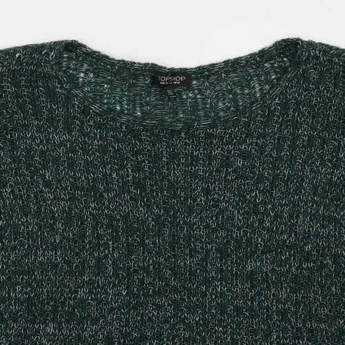 Topshop Womens Green   Pullover Sweatshirt Size 10