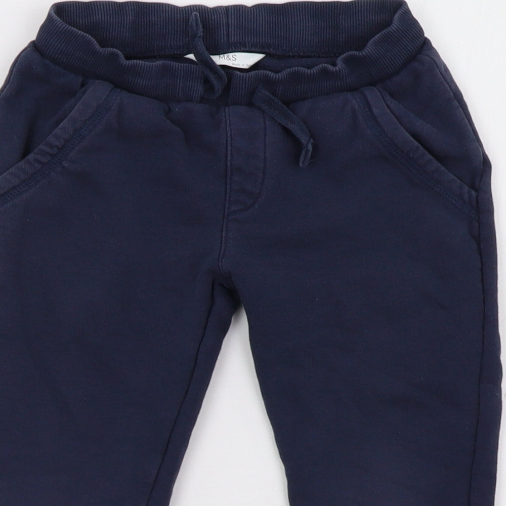 Marks and Spencer Boys Blue   Jogger Trousers Size 3-4 Years