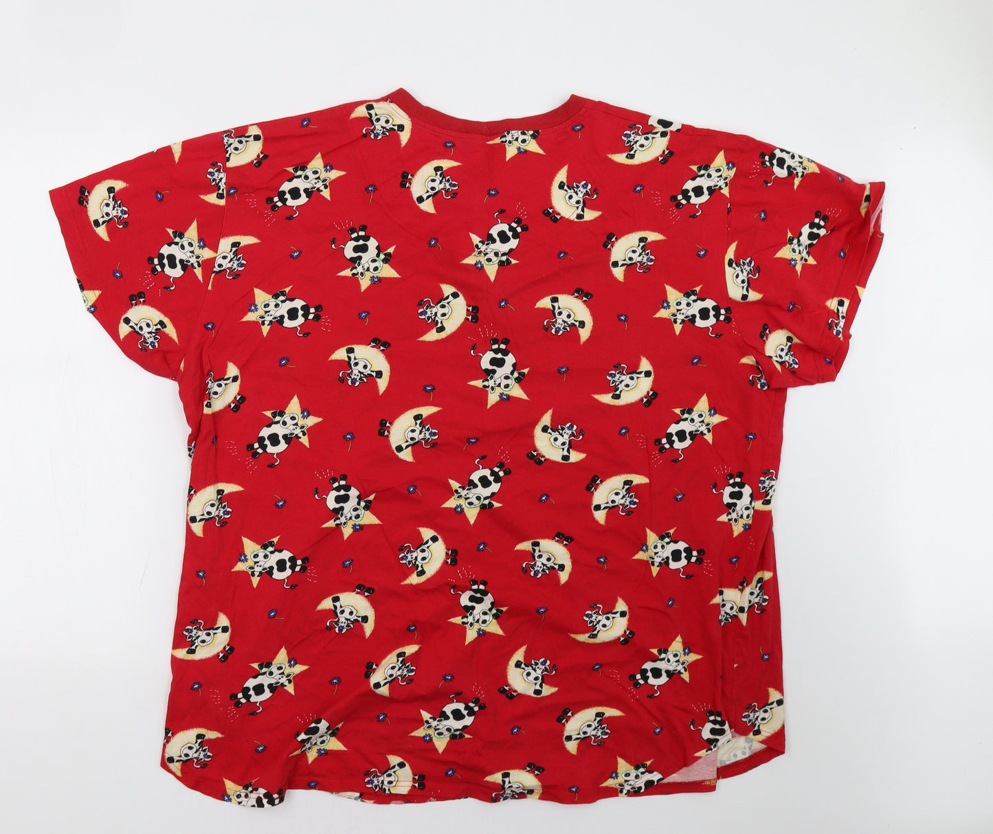 BHS Womens Red Polka Dot  Basic T-Shirt Size 22