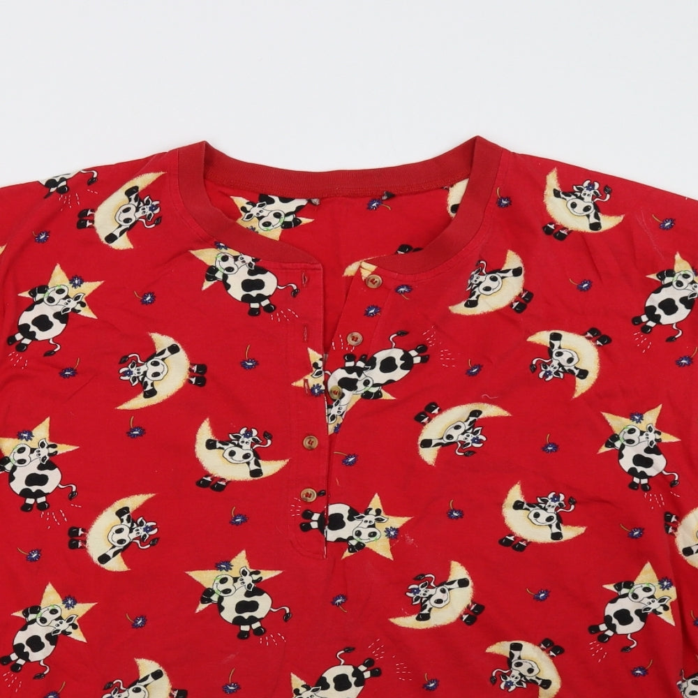 BHS Womens Red Polka Dot  Basic T-Shirt Size 22