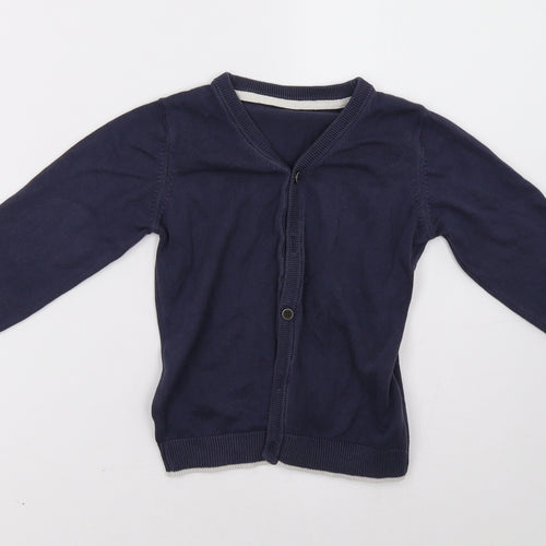 Mothercare Girls Blue   Cardigan Jumper Size 3-4 Years