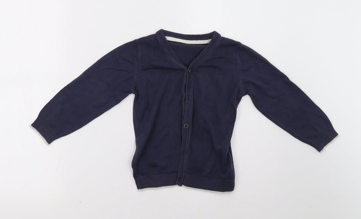 Mothercare Girls Blue Cardigan Jumper Size 3-4 Years