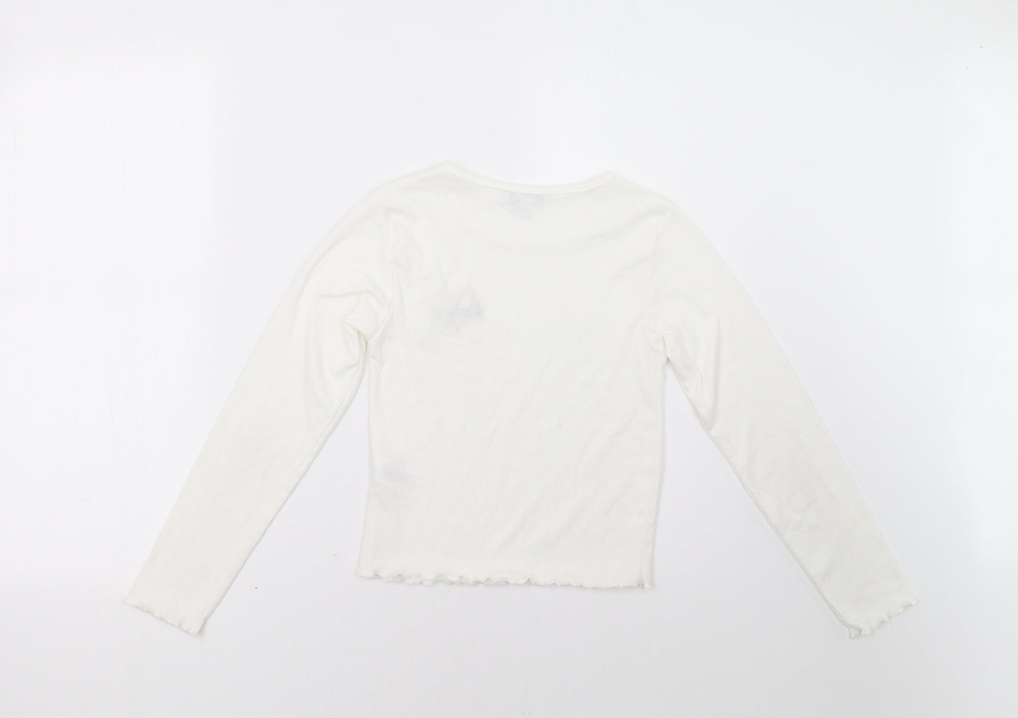 Primark Girls White   Pullover Sweatshirt Size 11 Years