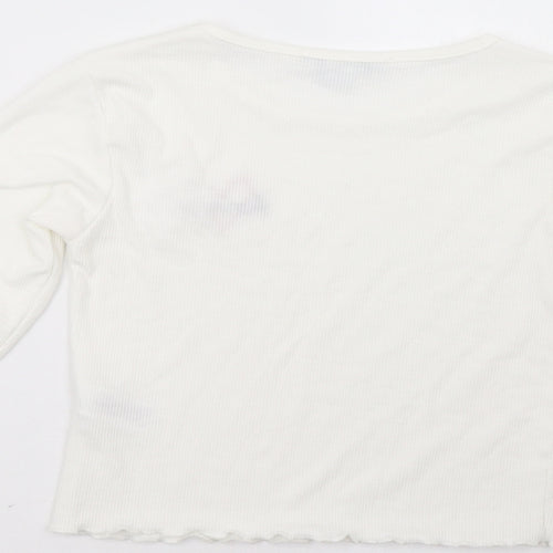 Primark Girls White   Pullover Sweatshirt Size 11 Years