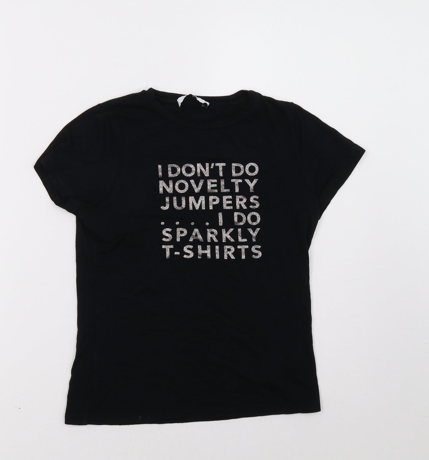 Marks and Spencer Girls Black   Basic T-Shirt Size 10 Years
