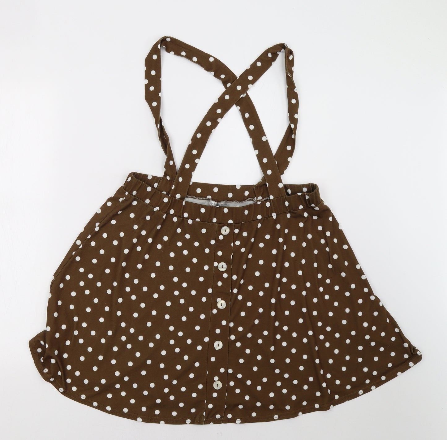 ASOS Womens Brown Polka Dot  A-Line Skirt Size 18