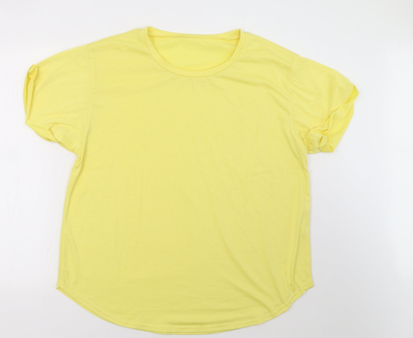 SheIn Womens Yellow   Basic T-Shirt Size XL