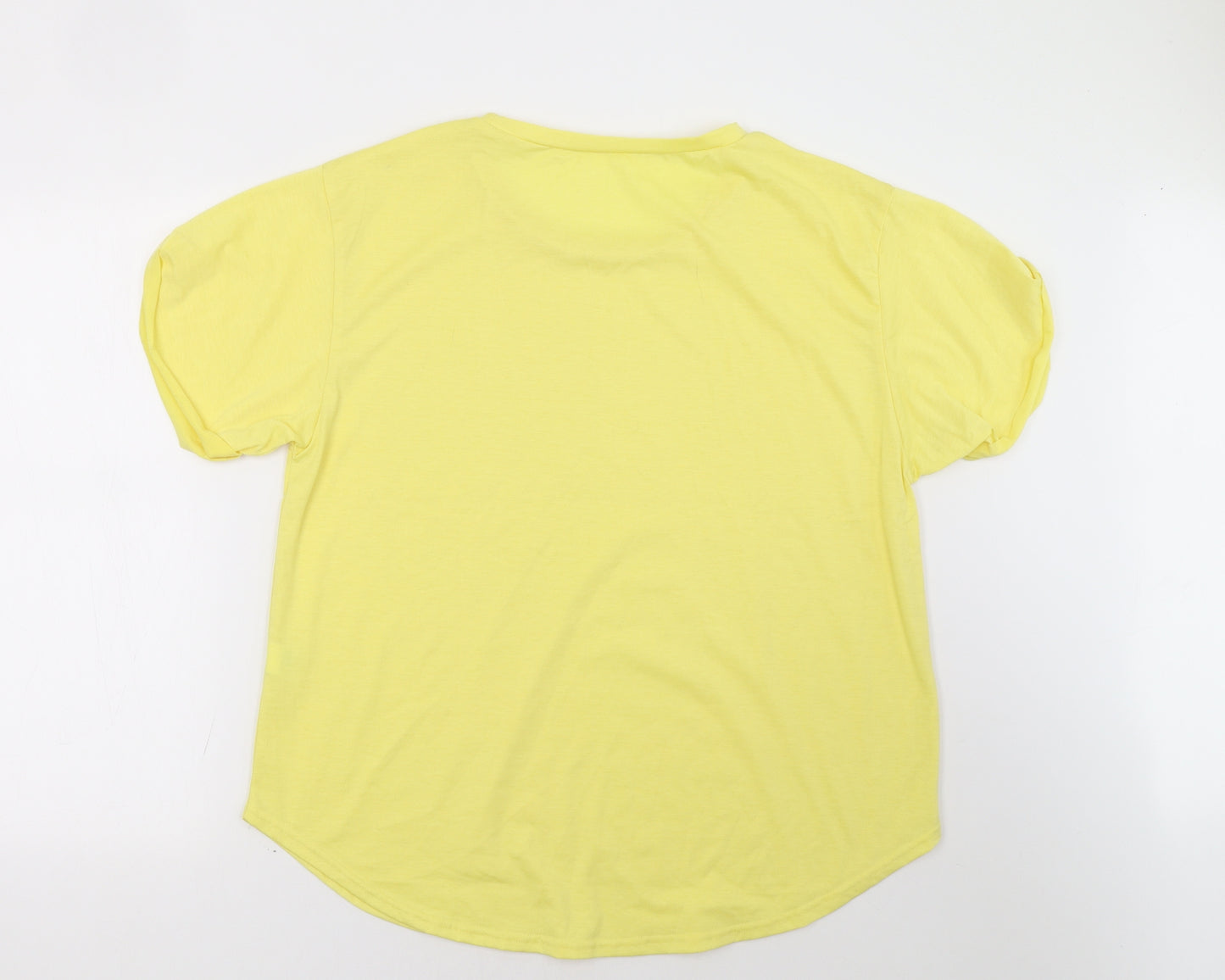 SheIn Womens Yellow   Basic T-Shirt Size XL
