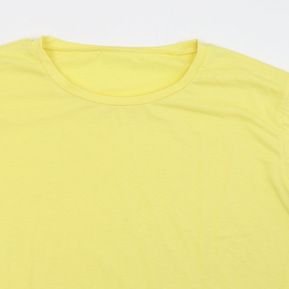 SheIn Womens Yellow   Basic T-Shirt Size XL