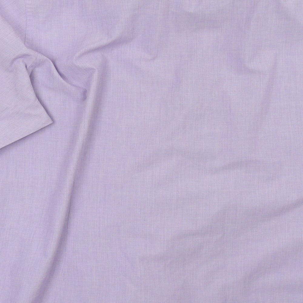 F&F Mens Purple    Button-Up Size 18.5