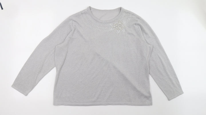 BM Womens Grey   Pullover Sweatshirt Size XL