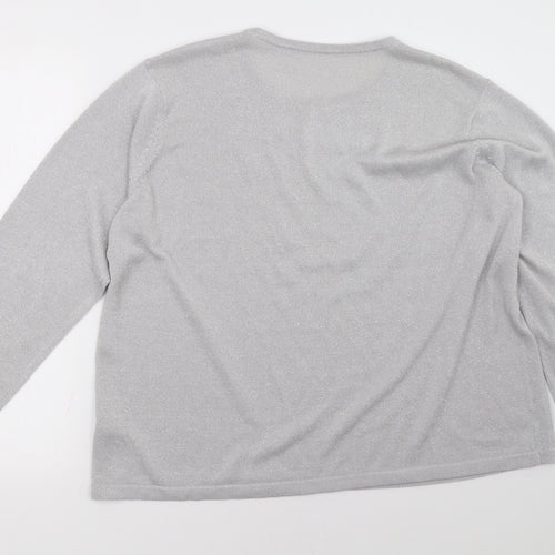 BM Womens Grey   Pullover Sweatshirt Size XL