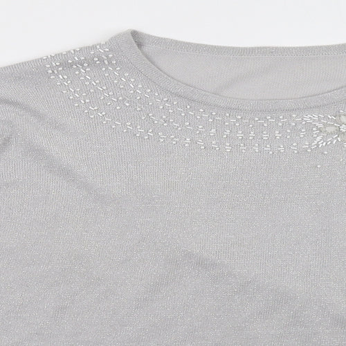 BM Womens Grey   Pullover Sweatshirt Size XL