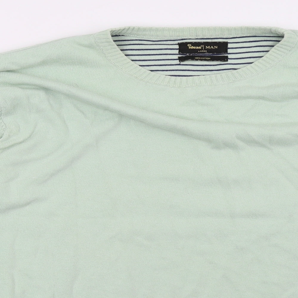 ideas man Mens Green   Pullover Sweatshirt Size L