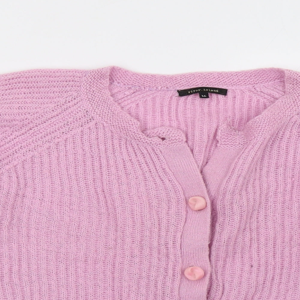 River Island Womens Pink   Cardigan Jumper Size 16