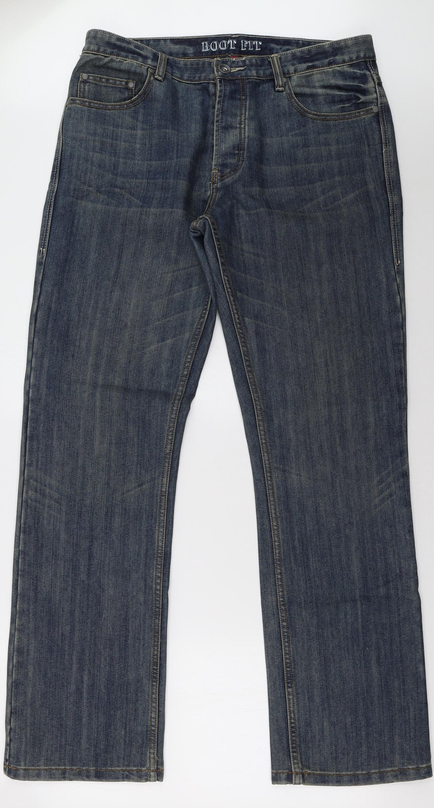 Primark Mens Blue  Denim Straight Jeans Size 36 L34 in