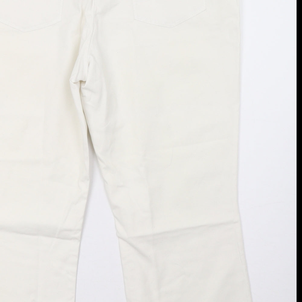 NEXT Womens White   Cropped Trousers Size 20 L26 in