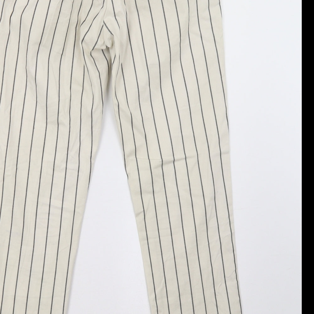 Topman Mens White Striped  Trousers  Size 30 L32 in