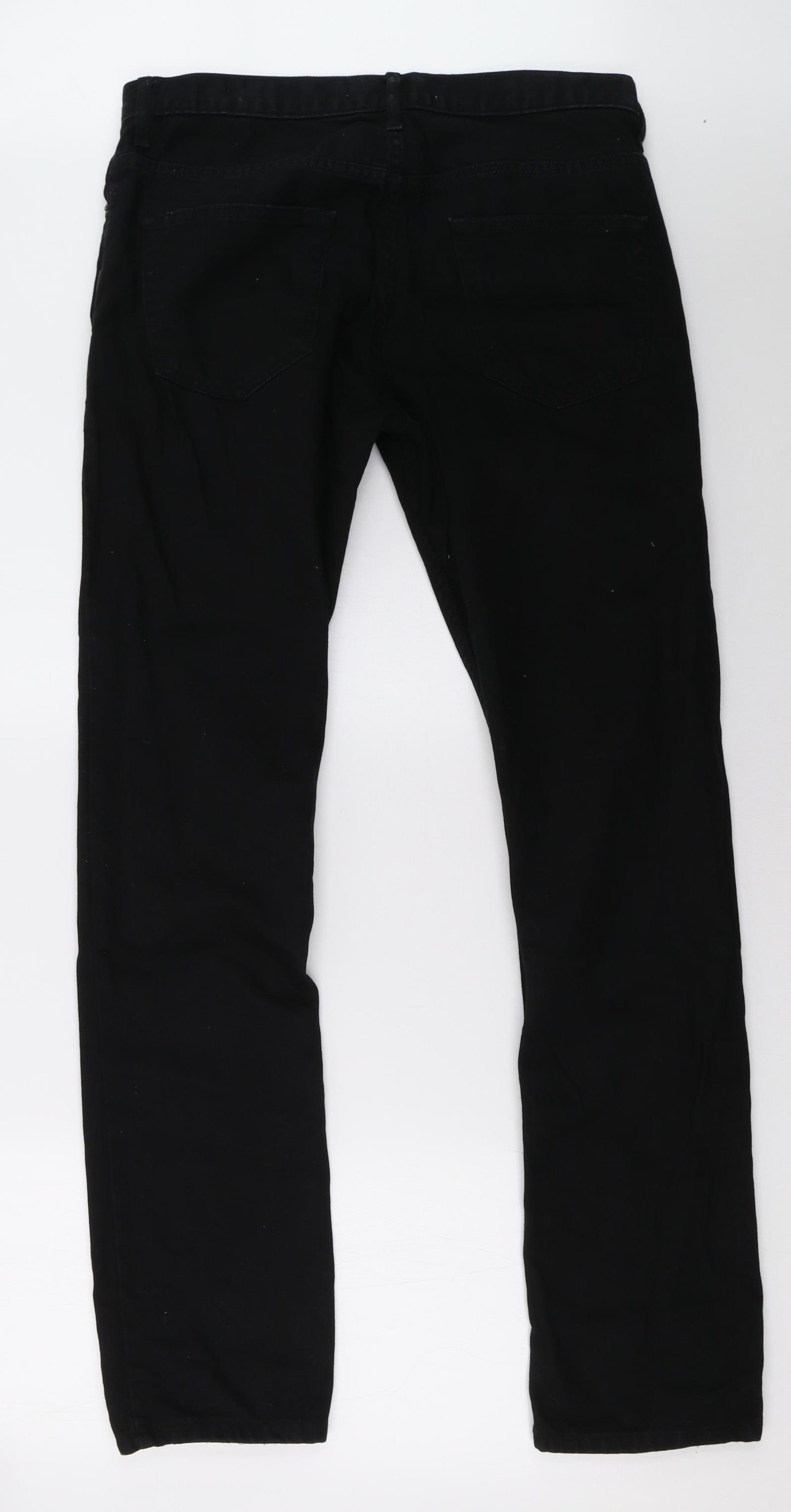 Topman Mens Black   Straight Jeans Size 32 L32 in