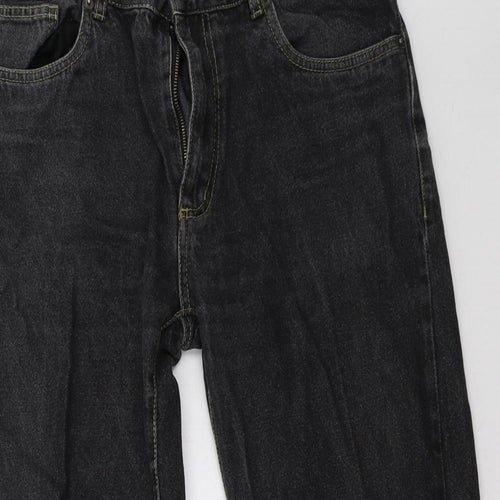 Peacocks Mens Black   Straight Jeans Size 34 L29 in - short leg