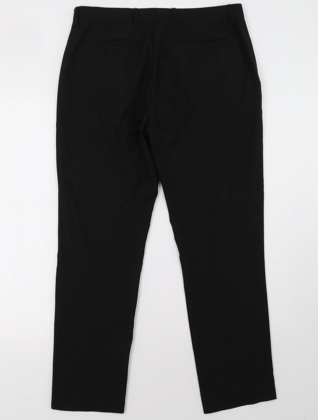 Peacocks Mens Black   Trousers  Size 32 L29 in - short leg