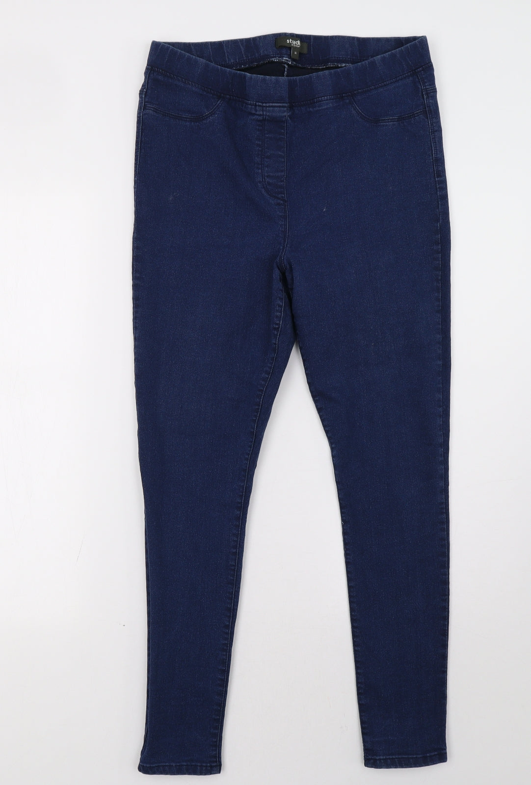 Studio Womens Blue   Jegging Trousers Size 14 L30 in