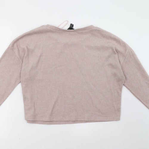 New Look Womens Pink   Pullover Sweatshirt Size M