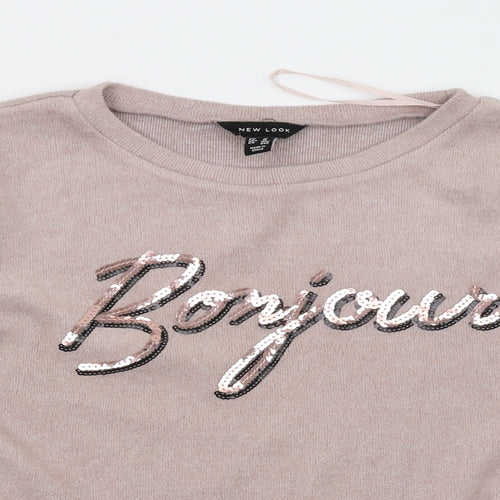 New Look Womens Pink   Pullover Sweatshirt Size M