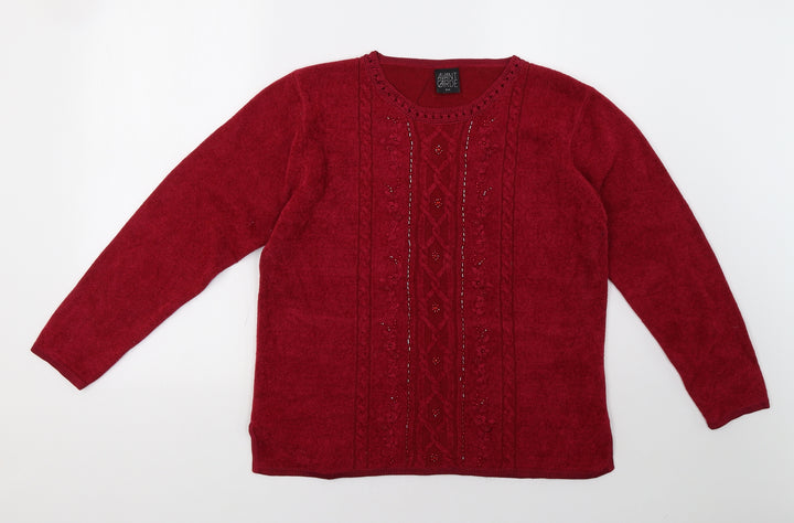 Avant Garde Womens Red   Pullover Sweatshirt Size M