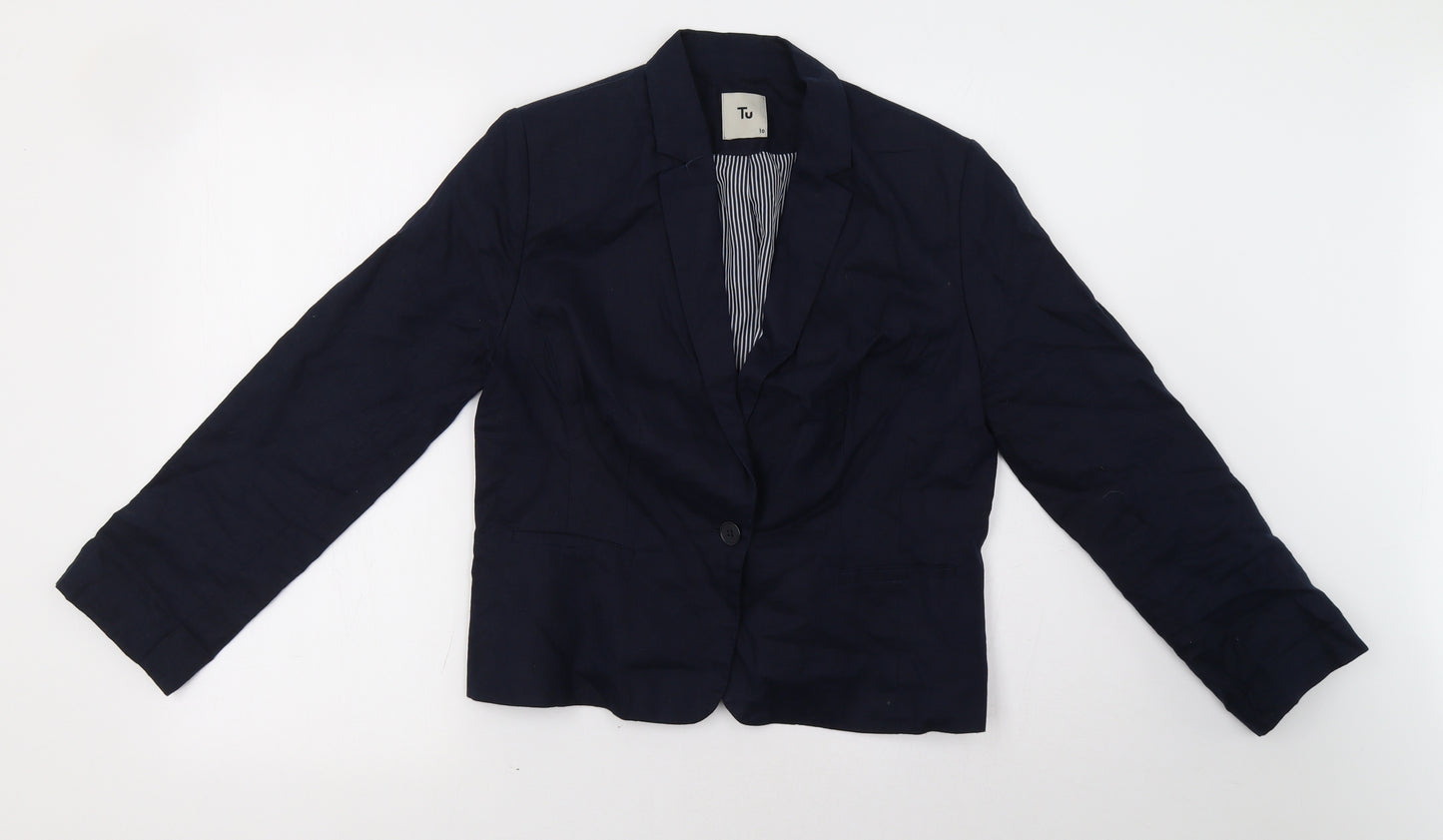 Sainsburys Womens Blue   Jacket Blazer Size 10