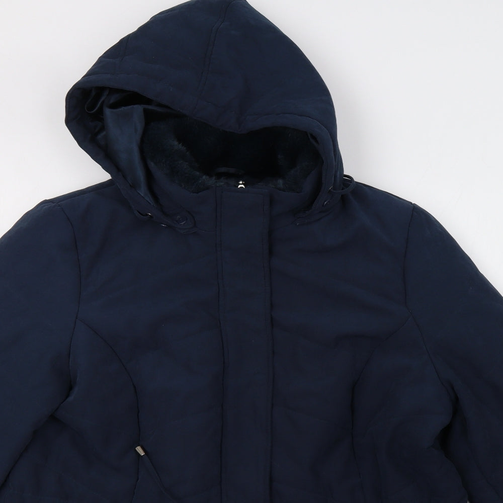 Roman Womens Blue   Overcoat Coat Size 18