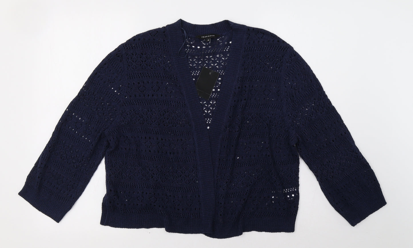 Peacocks Womens Blue   Cardigan Jumper Size 18