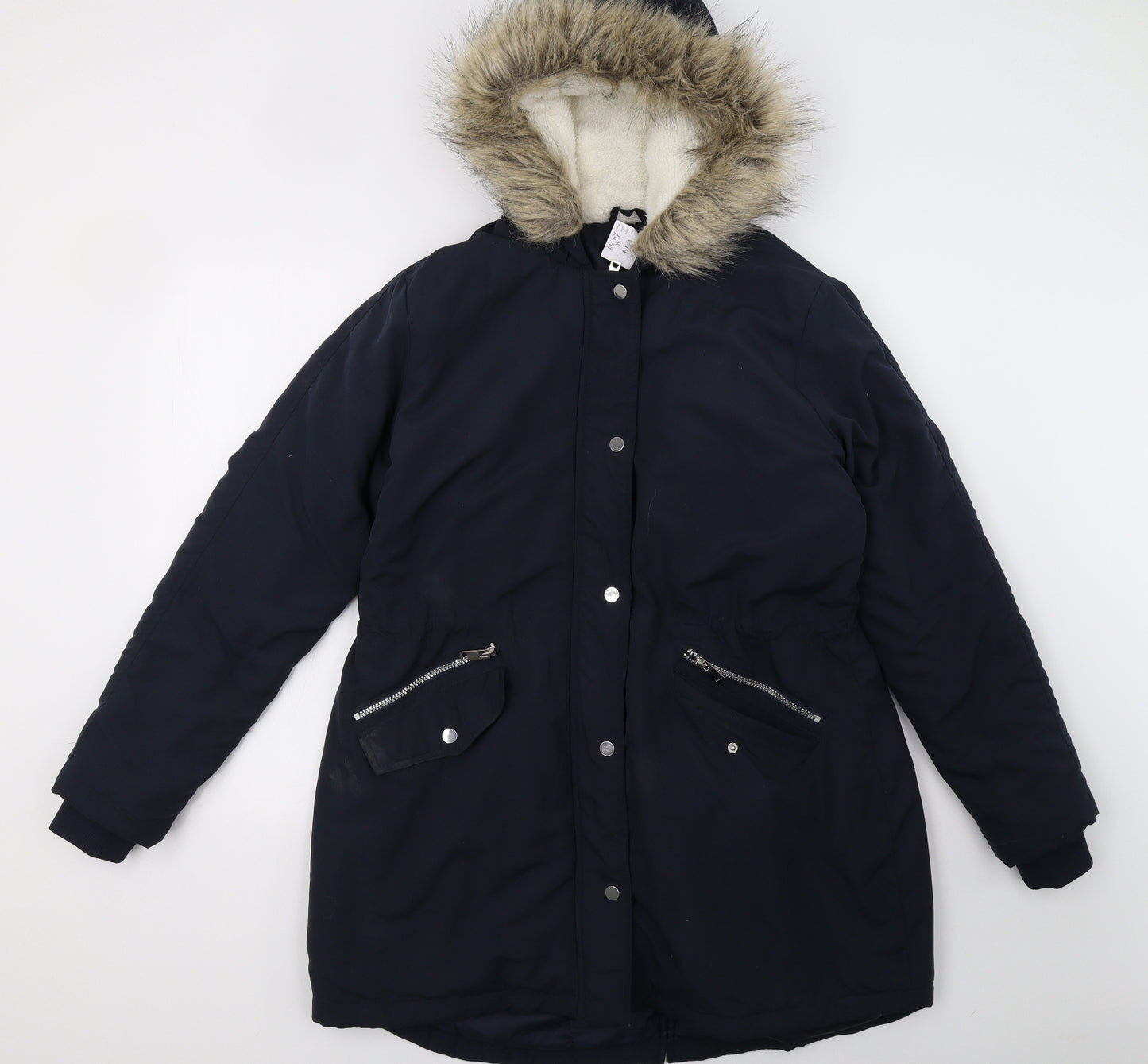 be you Womens Blue   Overcoat Coat Size 16