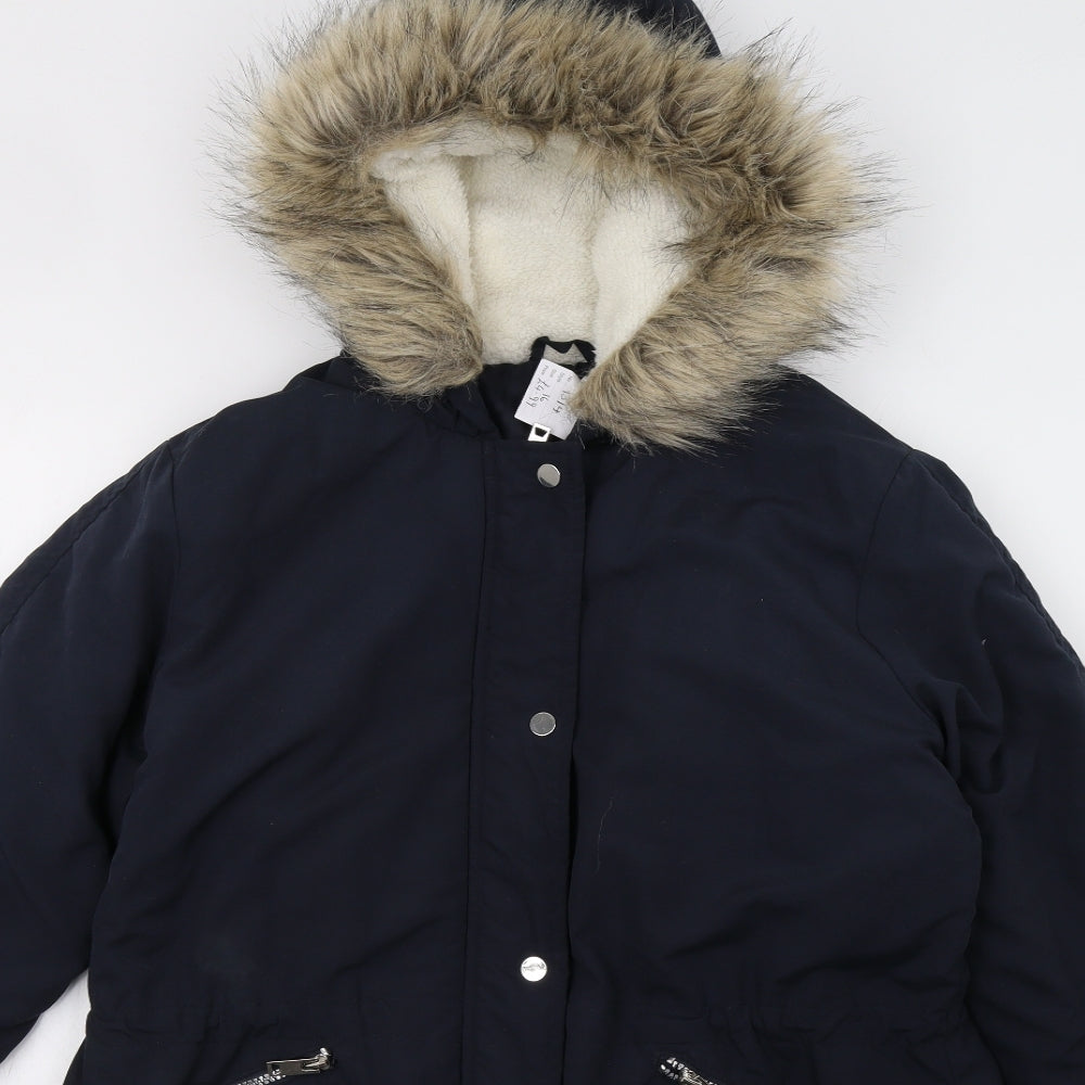 be you Womens Blue   Overcoat Coat Size 16