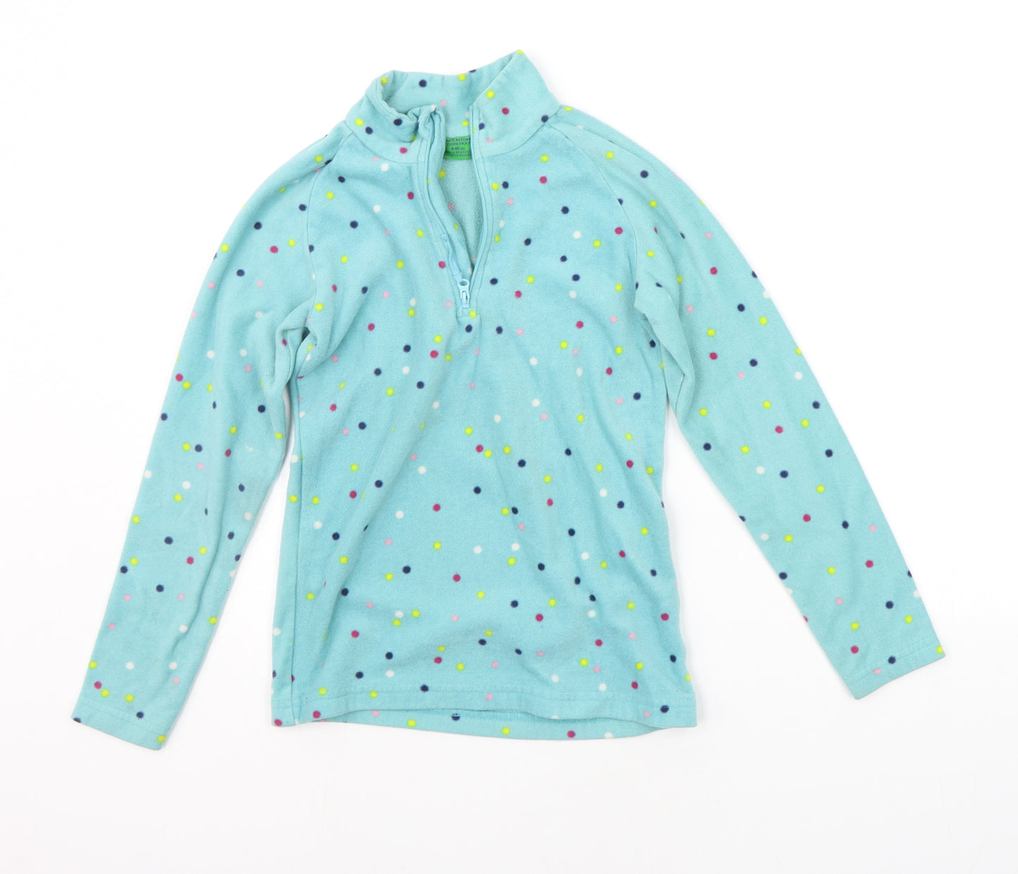 Moutain Warehouse Girls Blue Polka Dot  Pullover Jumper Size 9-10 Years