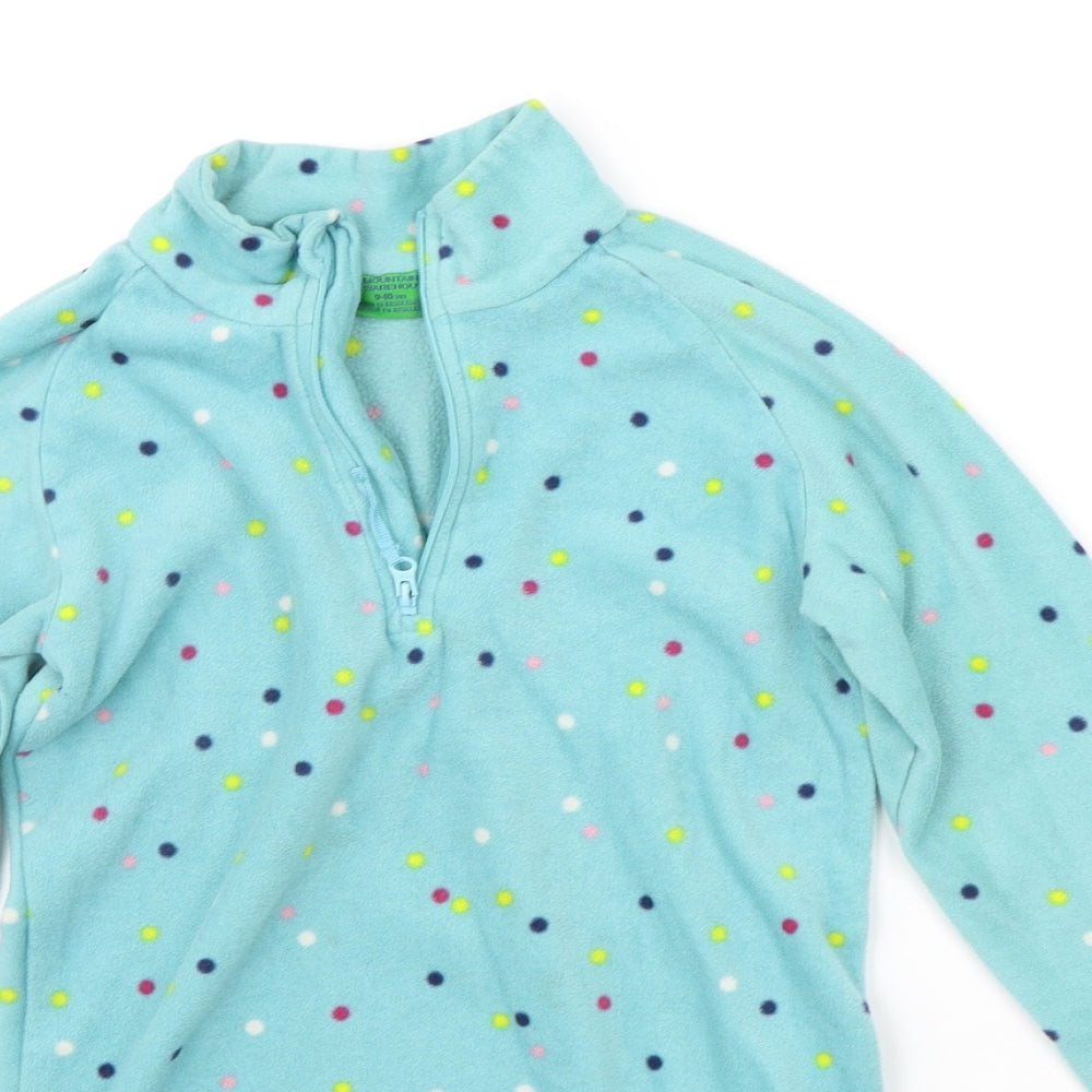 Moutain Warehouse Girls Blue Polka Dot  Pullover Jumper Size 9-10 Years
