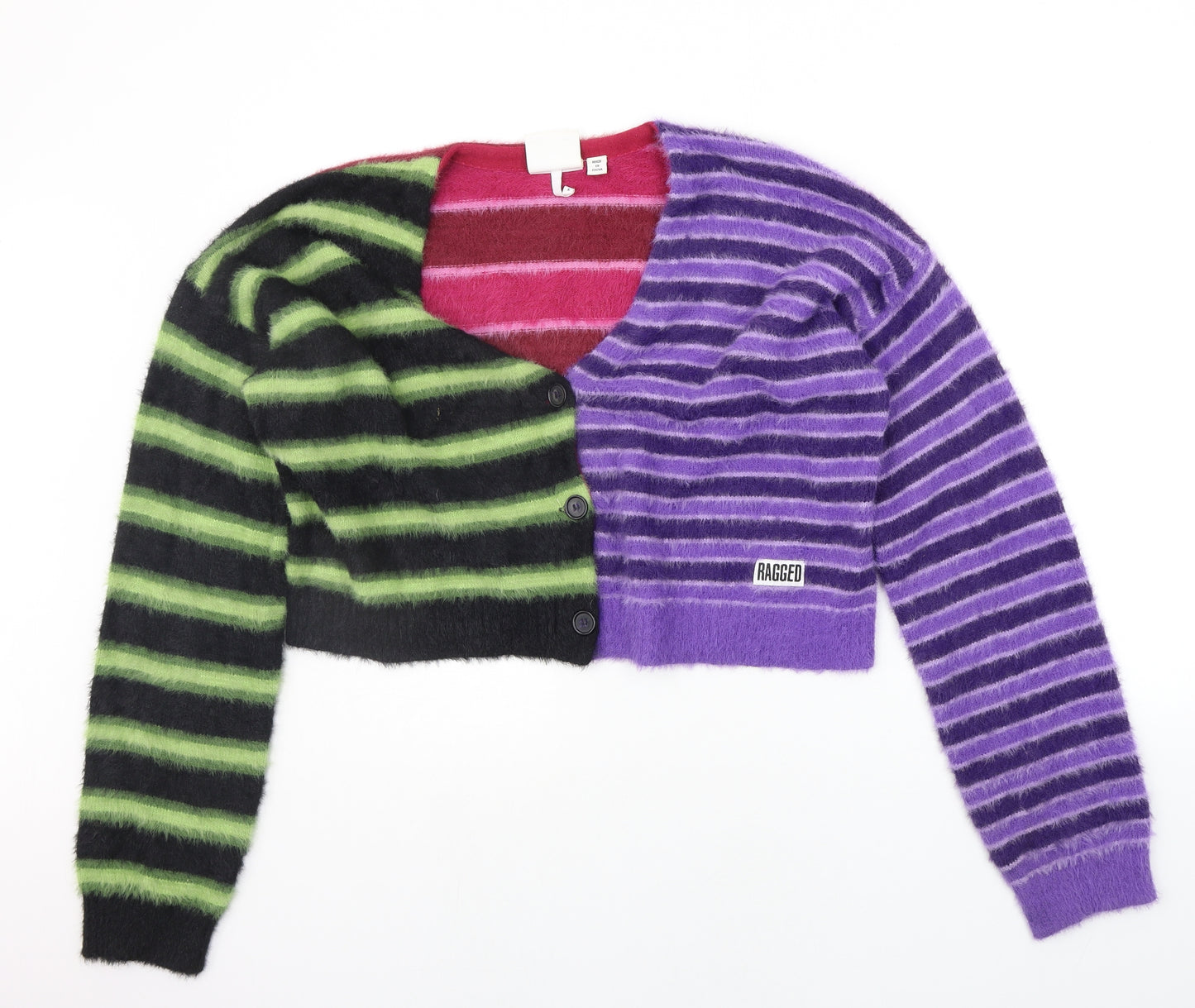 RAGGED Womens Purple   Cardigan Jumper Size S